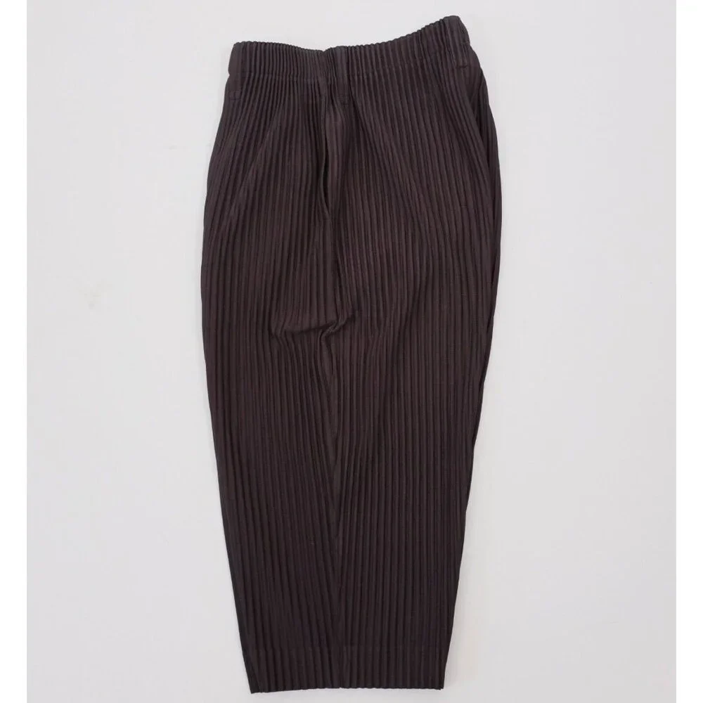Issey Miyake Homme Plisse 2 / Medium shorts cropped pants matte black w/pockets - Picture 3 of 11